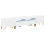 3 Piece LED TV Cabinet DELFT White Engineered Wood
