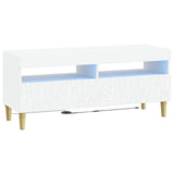 3 Piece LED TV Cabinet DELFT White Engineered Wood