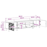 3 Piece LED TV Cabinet DELFT White Engineered Wood - Extra Image