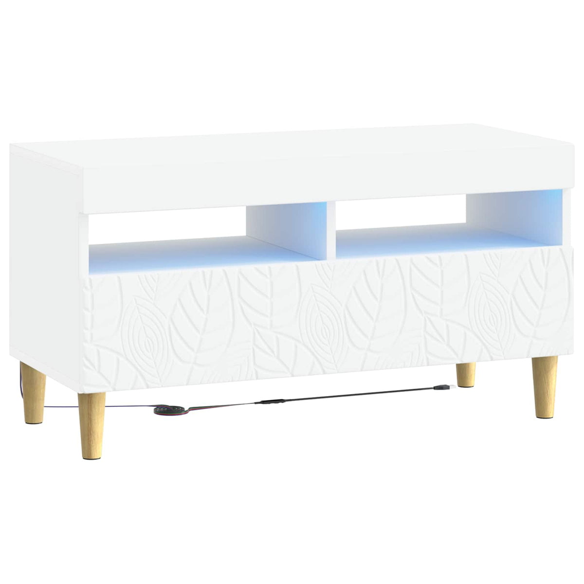 3 Piece LED TV Cabinet DELFT White Engineered Wood