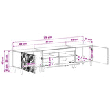 3 Piece LED TV Cabinet DELFT White Engineered Wood - Extra Image