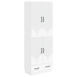 Cabinet Set 2 pcs White Engineered Wood