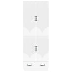 Cabinet Set 2 pcs White Engineered Wood