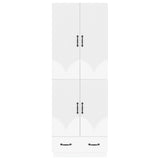 Cabinet Set 2 pcs White Engineered Wood - Top-Down View