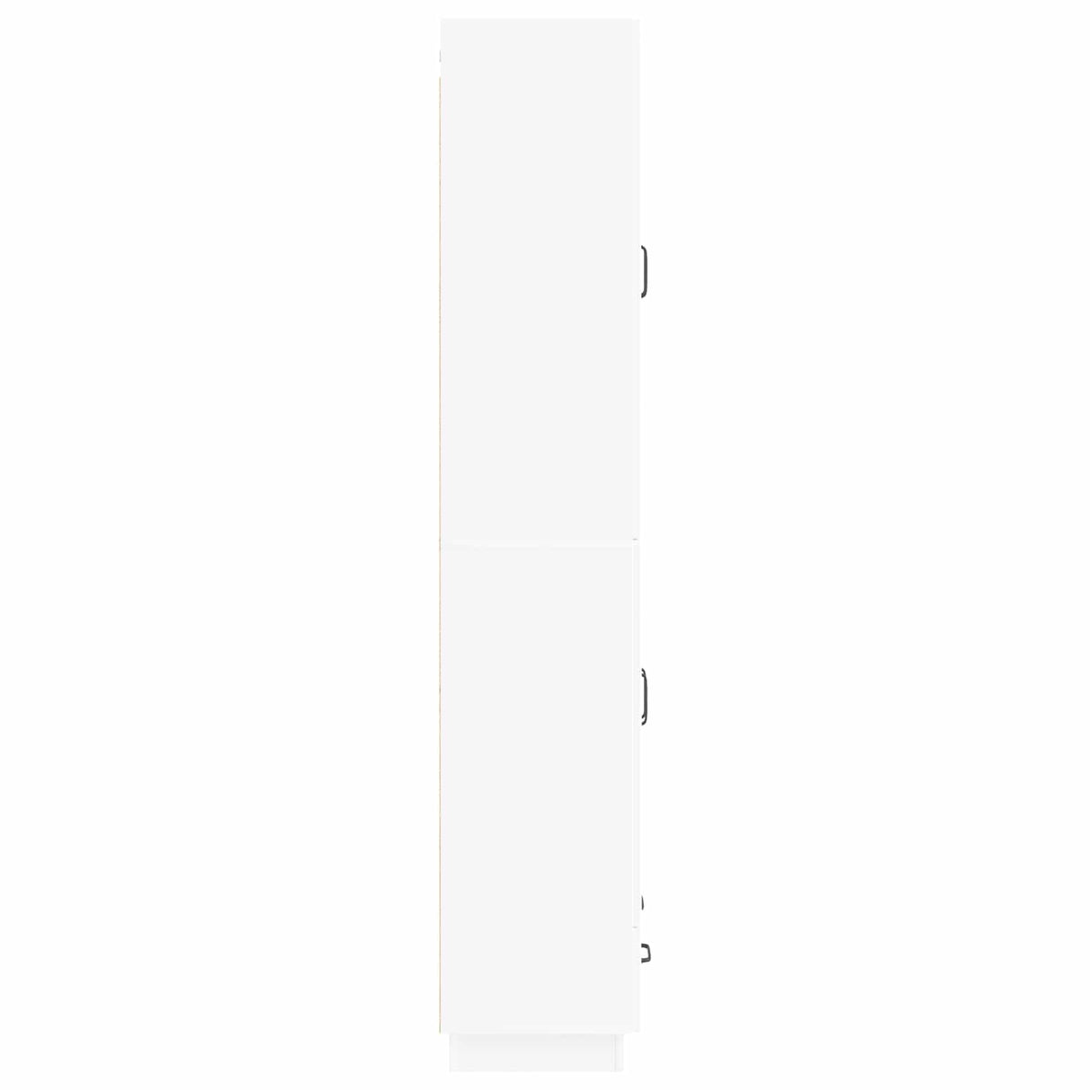 Cabinet Set 2 pcs White Engineered Wood