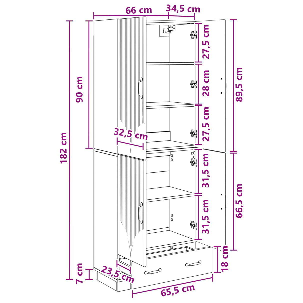 Cabinet Set 2 pcs White Engineered Wood