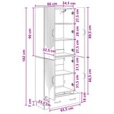 Cabinet Set 2 pcs White Engineered Wood
