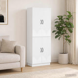 Cabinet Set 2 pcs White Engineered Wood