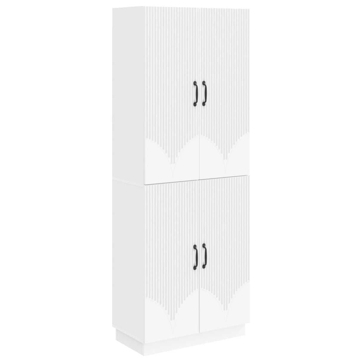 Cabinet Set 2 pcs White Engineered Wood