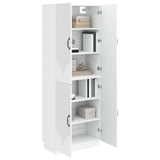 Cabinet Set 2 pcs White Engineered Wood