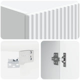 Cabinet Set 2 pcs White Engineered Wood