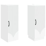 Cabinet Set 2 pcs White Engineered Wood