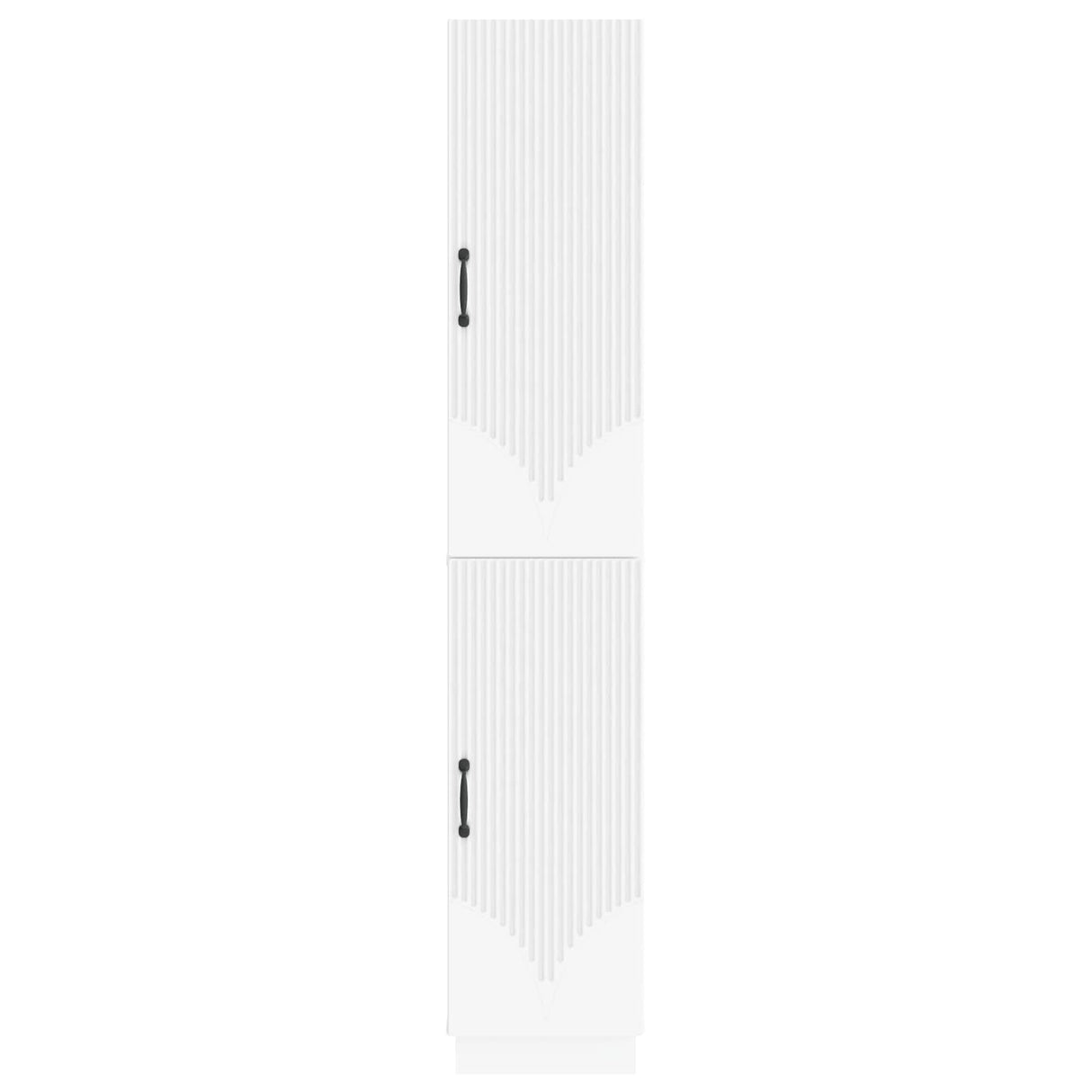 Cabinet Set 2 pcs White Engineered Wood
