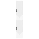 Cabinet Set 2 pcs White Engineered Wood - Top-Down View