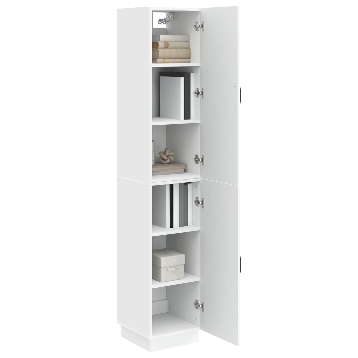 Cabinet Set 2 pcs White Engineered Wood