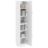 Cabinet Set 2 pcs White Engineered Wood