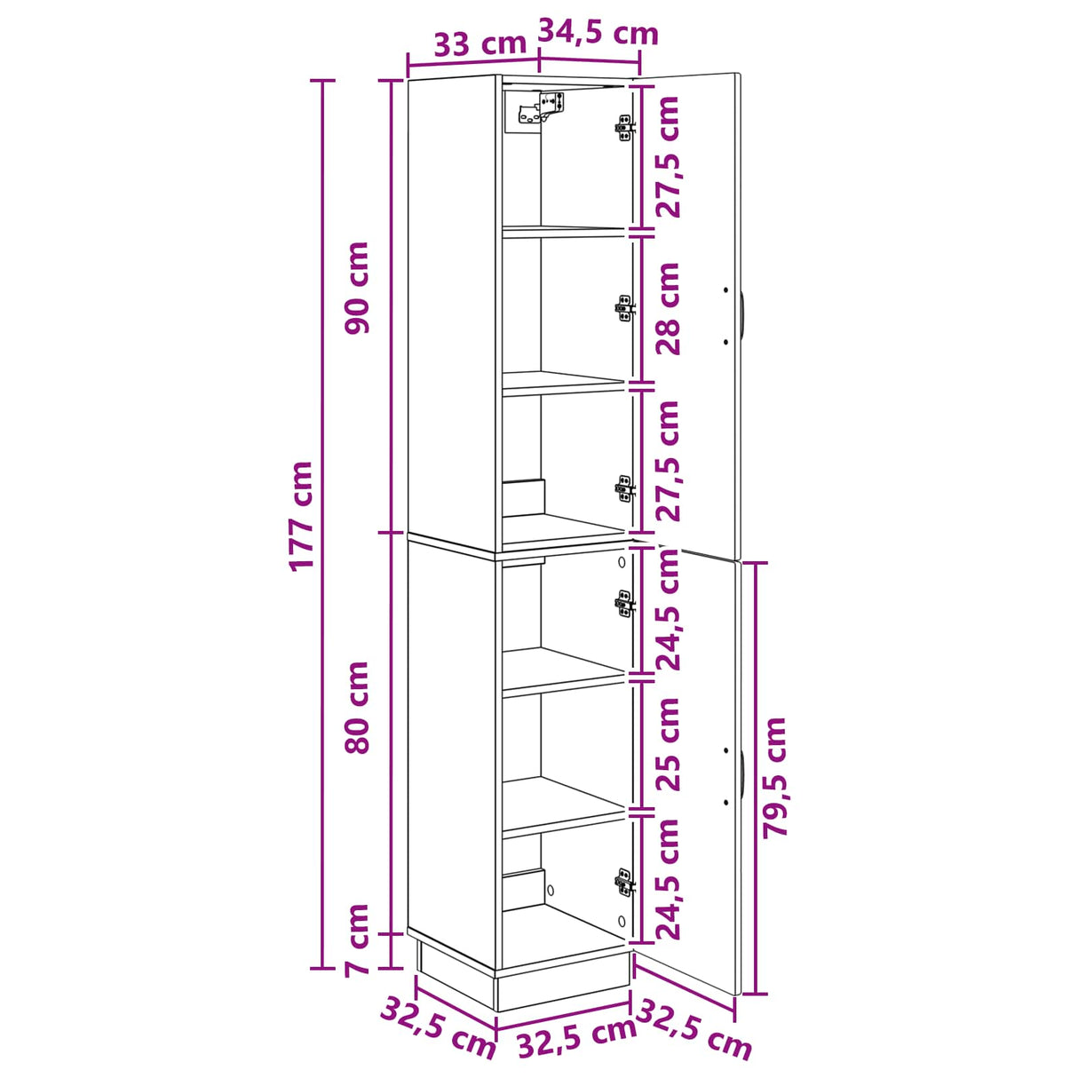 Cabinet Set 2 pcs White Engineered Wood