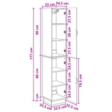 Cabinet Set 2 pcs White Engineered Wood