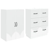 Cabinet Set 2 pcs White 66 x 34.5 x 87 cm Engineered Wood - Top-Down View