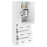 Cabinet Set 2 pcs White 66 x 34.5 x 87 cm Engineered Wood