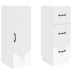 Cabinet Set 2 pcs 33 x 34.5 x 87 cm Engineered Wood White