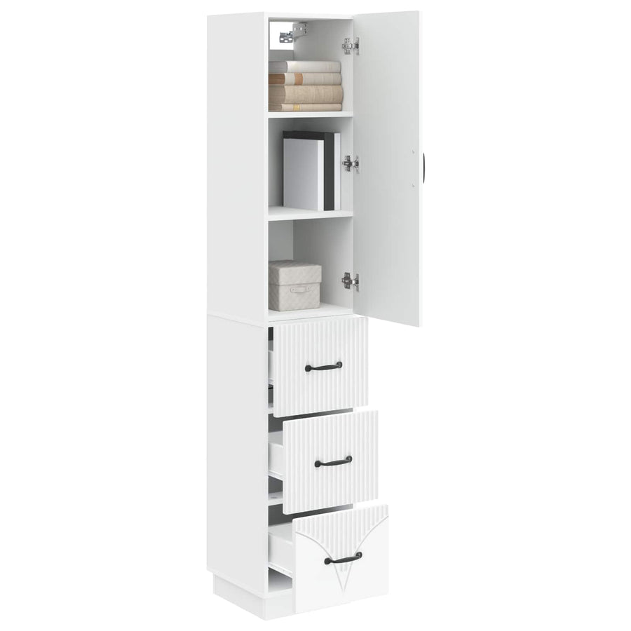 Cabinet Set 2 pcs 33 x 34.5 x 87 cm Engineered Wood White