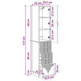 Cabinet Set 2 pcs White 33 x 34.5 x 87 cm Engineered Wood