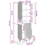 Cabinet Set 2 pcs Engineered Wood - Extra Image