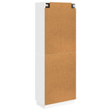 Cabinet Set 2 pcs White Engineered Wood