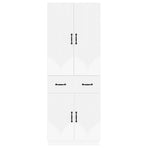 Cabinet Set 2 pcs White Engineered Wood