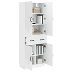 Cabinet Set 2 pcs White Engineered Wood