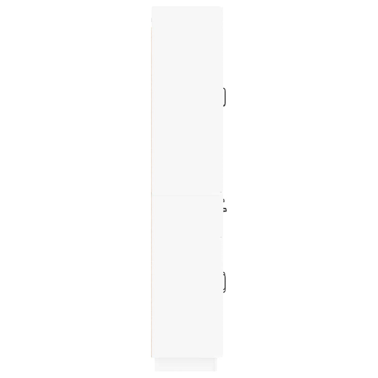 Cabinet Set 2 pcs White Engineered Wood