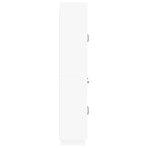 Cabinet Set 2 pcs White Engineered Wood