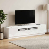 LED TV Cabinet HOORN 3 pcs White Engineered Wood