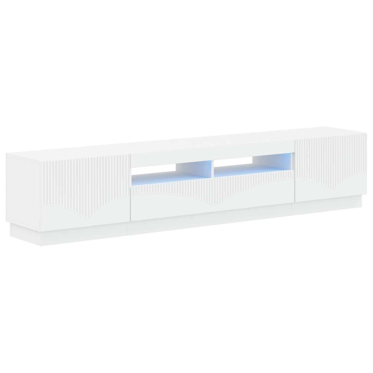 LED TV Cabinet HOORN 3 pcs White Engineered Wood