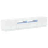 LED TV Cabinet HOORN 3 pcs White Engineered Wood
