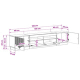 LED TV Cabinet HOORN 3 pcs White Engineered Wood - Extra Image