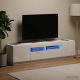 LED TV Cabinet HOORN 3 pcs White Engineered Wood