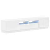 LED TV Cabinet HOORN 3 pcs White Engineered Wood - Front View