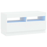 LED TV Cabinet HOORN 3 pcs White Engineered Wood - 45-Degree Angle