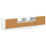 LED TV Cabinet HOORN 3 pcs White Engineered Wood - Rear View