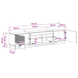 LED TV Cabinet HOORN 3 pcs White Engineered Wood - Extra Image