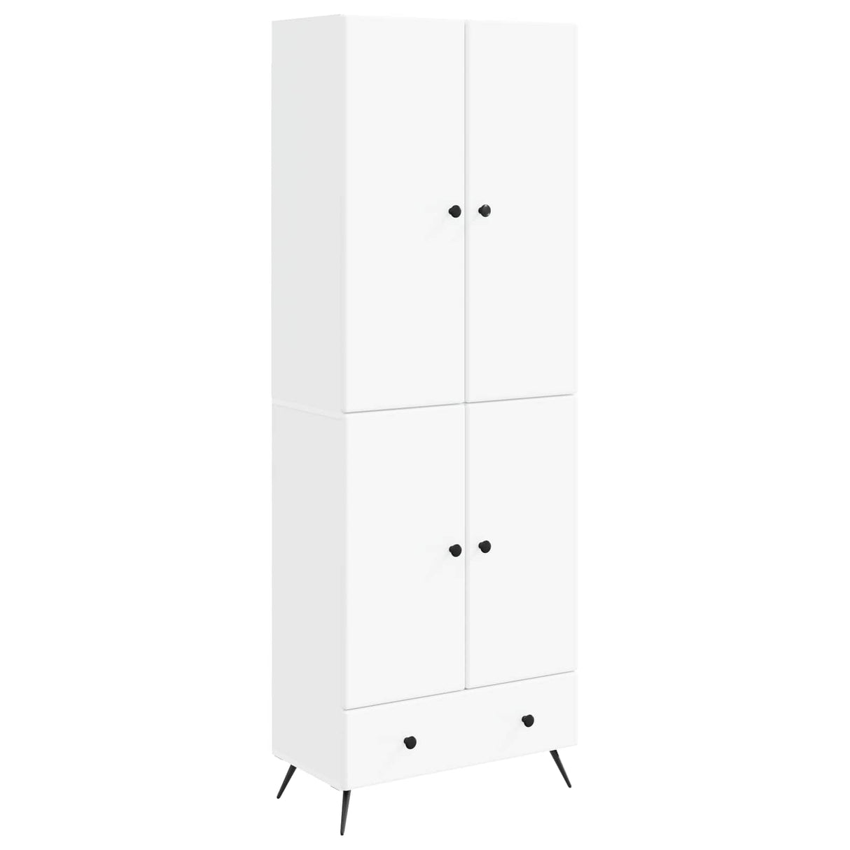 Cabinet Set 2 pcs White Engineered Wood