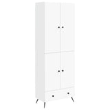 Cabinet Set 2 pcs White Engineered Wood