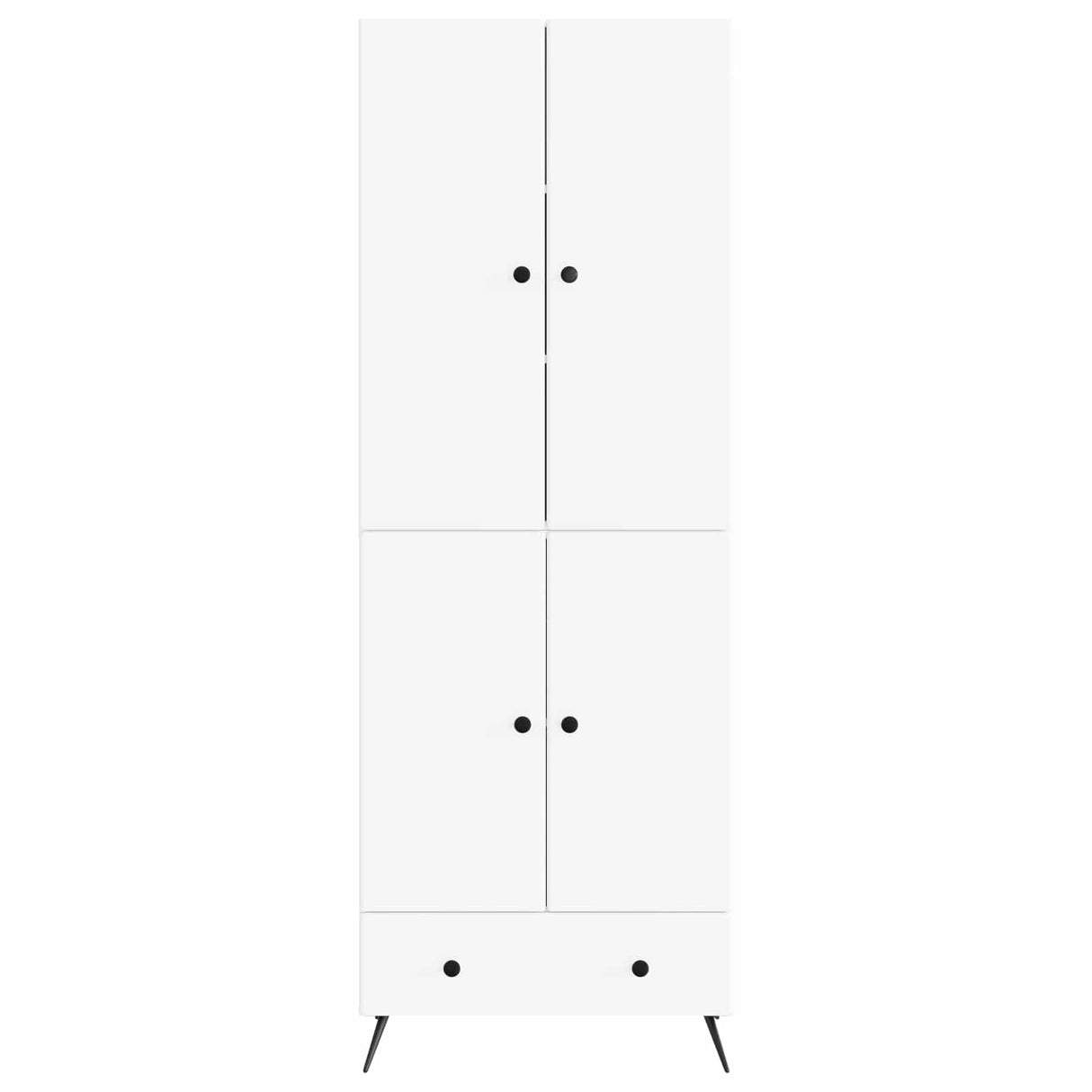 Cabinet Set 2 pcs White Engineered Wood