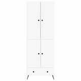 Cabinet Set 2 pcs White Engineered Wood - Top-Down View