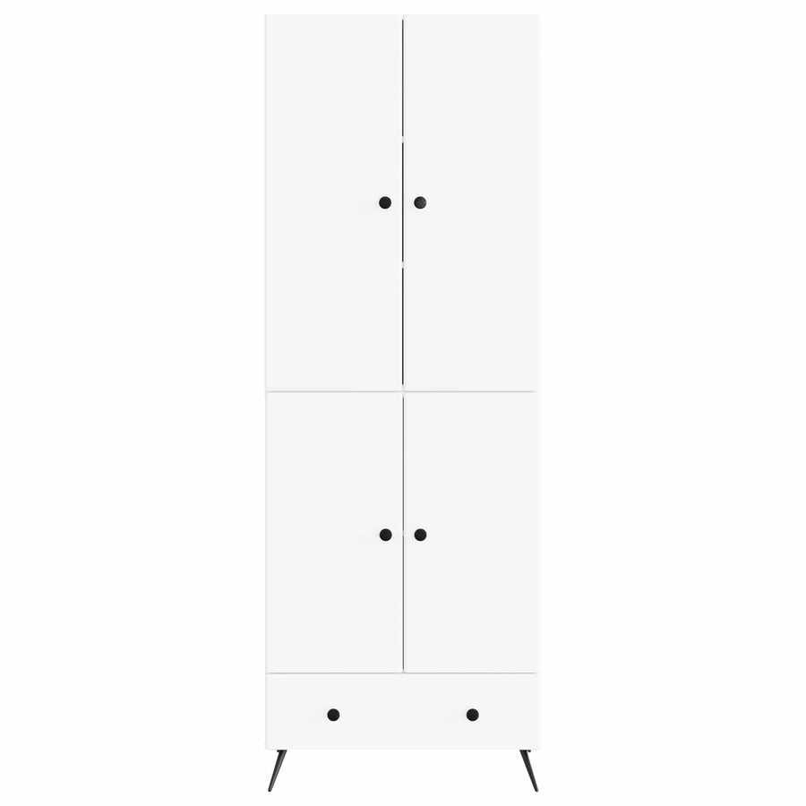 Cabinet Set 2 pcs White Engineered Wood