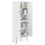 Cabinet Set 2 pcs White Engineered Wood