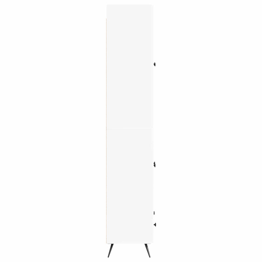 Cabinet Set 2 pcs White Engineered Wood