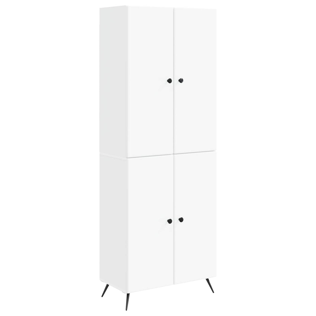 Cabinet Set 2 pcs White Engineered Wood